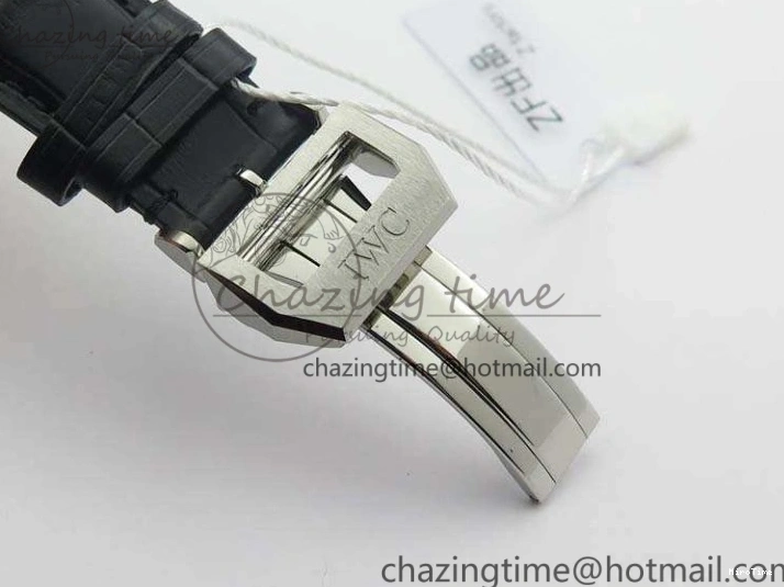 MIROTIME 0524 MoistureWicking Portuguese IW371491 ZF 1:1 Best Edition SS Blue Dial On Leather Strap A79350 (Slim Movement) V 7221